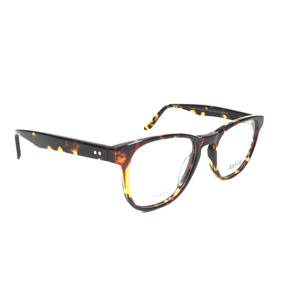 Iconik Eyeglasses Frames Kaylen C02 Brown Tortoise Square Full Rim 49-19-145